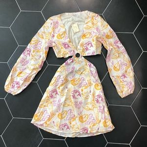 Peppermayo x Rikki Day - Bellissimo Linen Mini Dress - Oceanus / US 4